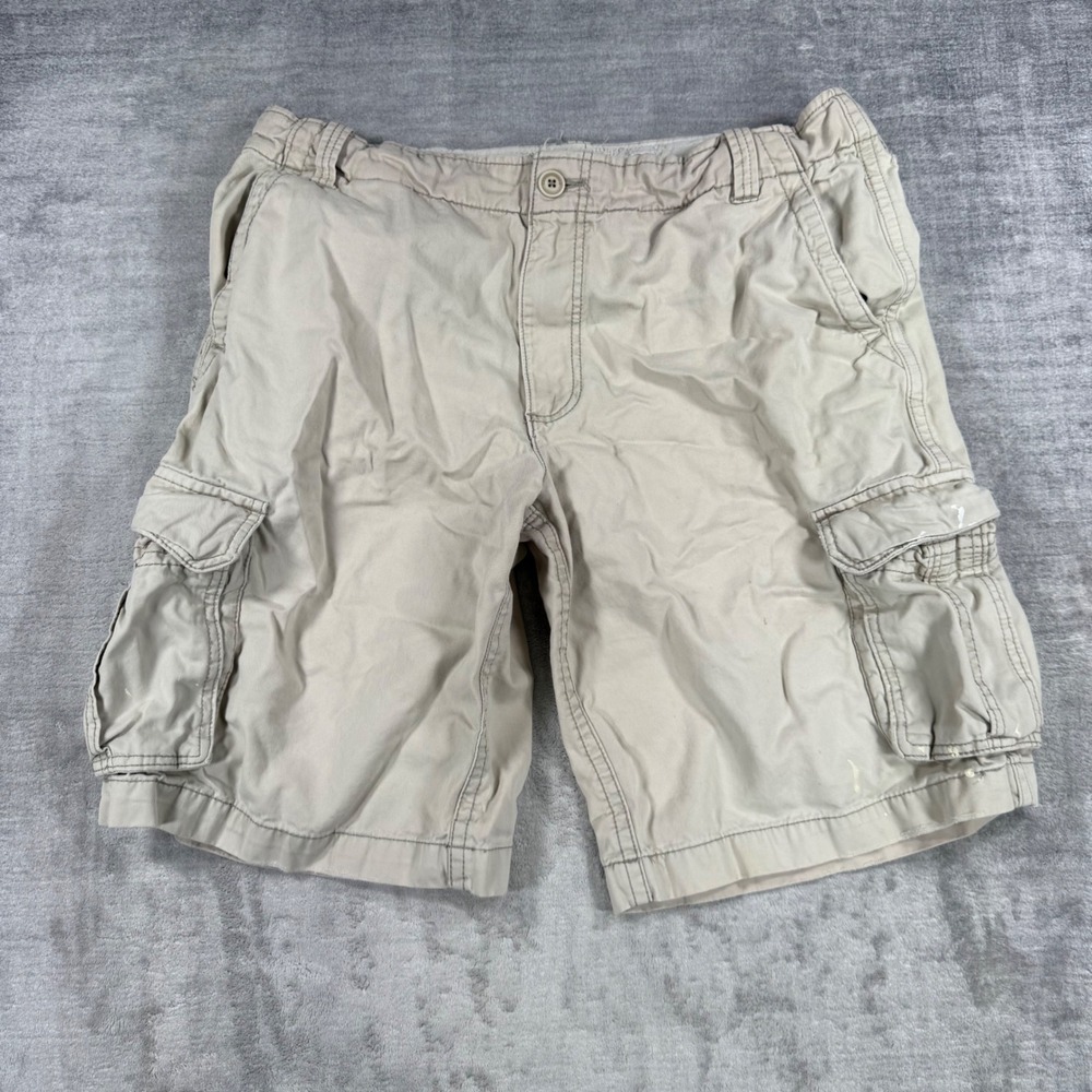 Aeropostale Shorts Mens 38 Cargo Khaki Tan Cotton Relaxed Fit Utility Gorpcore